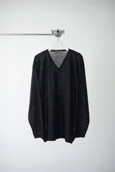 Y’s Yohji Yamamoto side slit over-fit knit