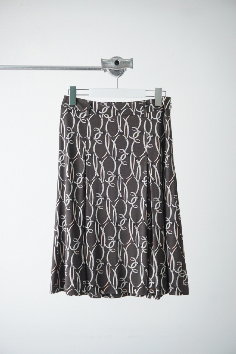 BURBERRYS silk100% pattern skirt