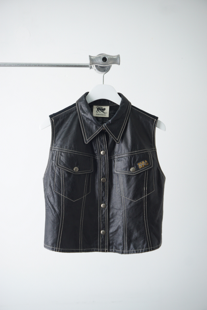 vintage PARA SUCO leather vest