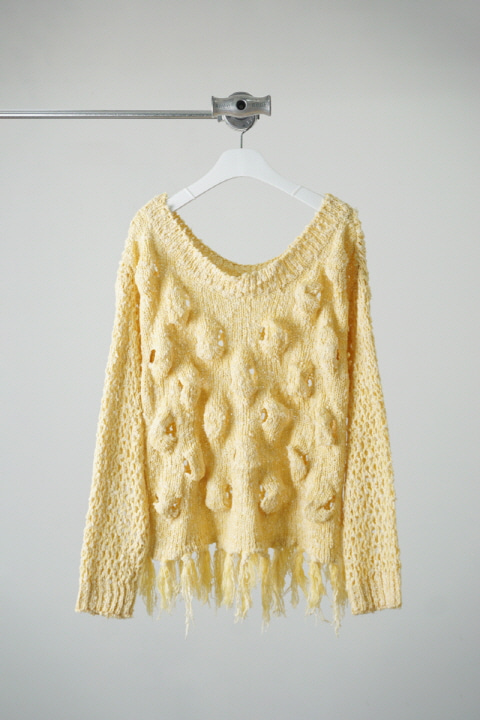 vintage acheter mesh fringe knit