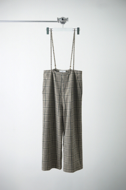Discoat slip suspender wide pants (미사용품)