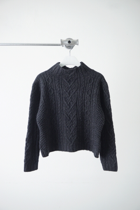 TAZEE crop wool knit (Made in France)