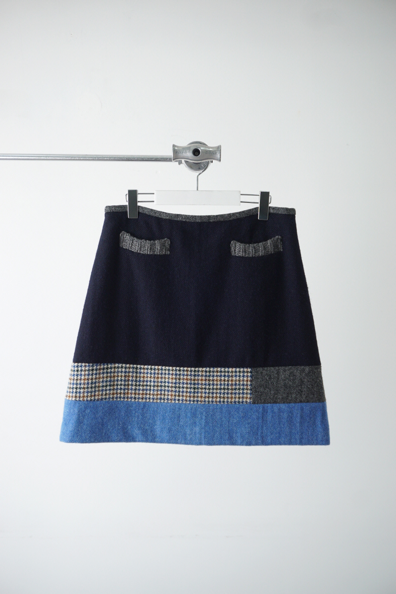 KUMIKYOKU Harrris Tweed wool skirt (made in Japan)/30