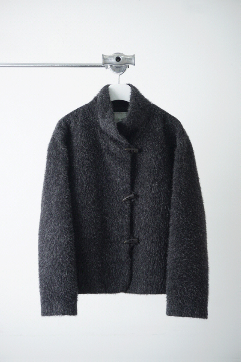 ESPOO shaggy Italy alpaca100% toggle coat (made in Japan)