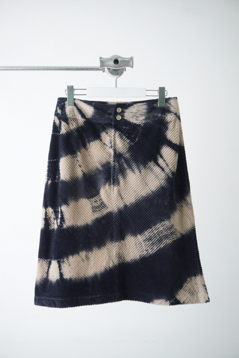 japan Tie-dye corduroy skirt