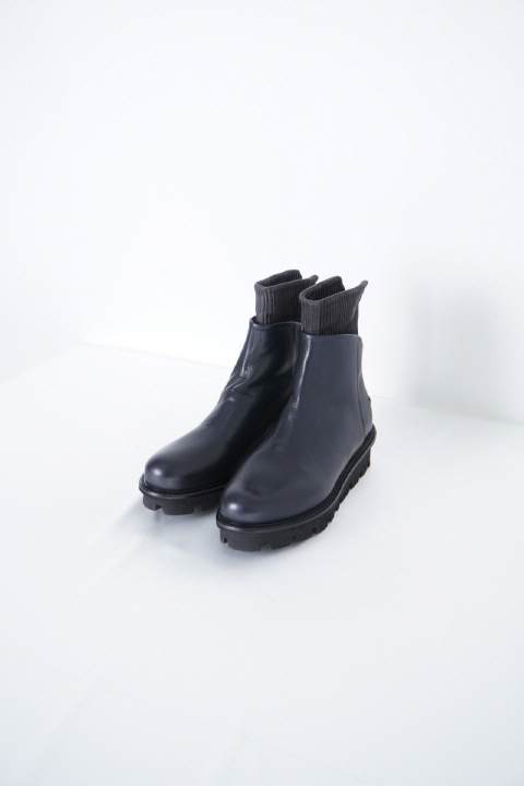 Patrizia Bonfanti corduroy layer platform leather boots /미사용품 (made in Italy)